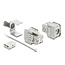 Delock Keystone Module RJ45 jack to LSA Cat.6A shielded with shielding braid tool-free