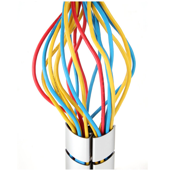 InLine® kabelgoot flexibel, verticaal voor tafels,0,80m,zilver