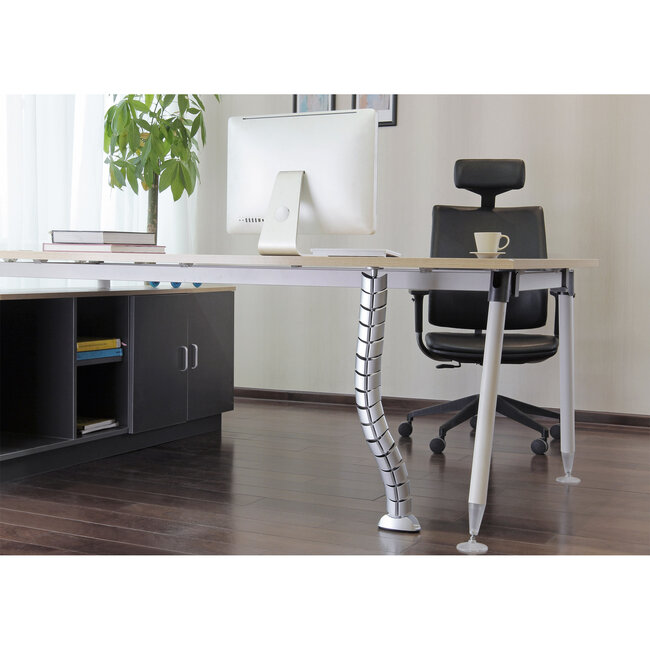 InLine® kabelgoot flexibel, verticaal voor tafels,0,80m,zilver