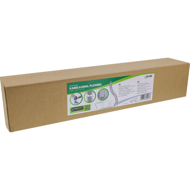 InLine® kabelgoot flexibel, verticaal voor tafels,0,80m,zilver