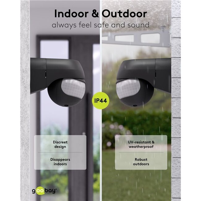 Goobay Motion Detector, tiltable/swivelling, black