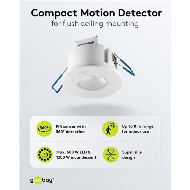 Goobay Compact Motion Detector, white