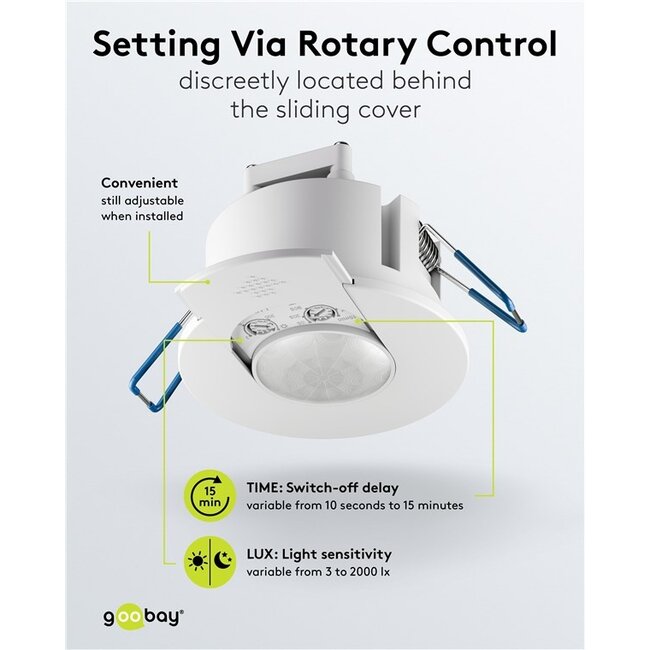 Goobay Compact Motion Detector, white