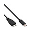 InLine® USB 3.2 Gen.1x2 kabel, USB-C male naar Micro-B male, zwart, 0,5m