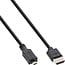 InLine® HDMI Superslim kabel A naar D, HS met ethernet,Premium,zwart/goud, 1,8m