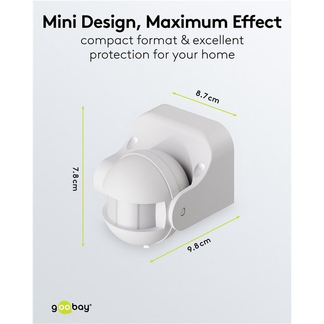 Goobay Motion Detector, Tiltable, white