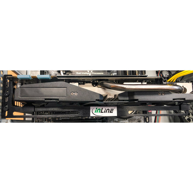 InLine® beugel voor grafische kaart, PCI slot beugelmontage, zwart