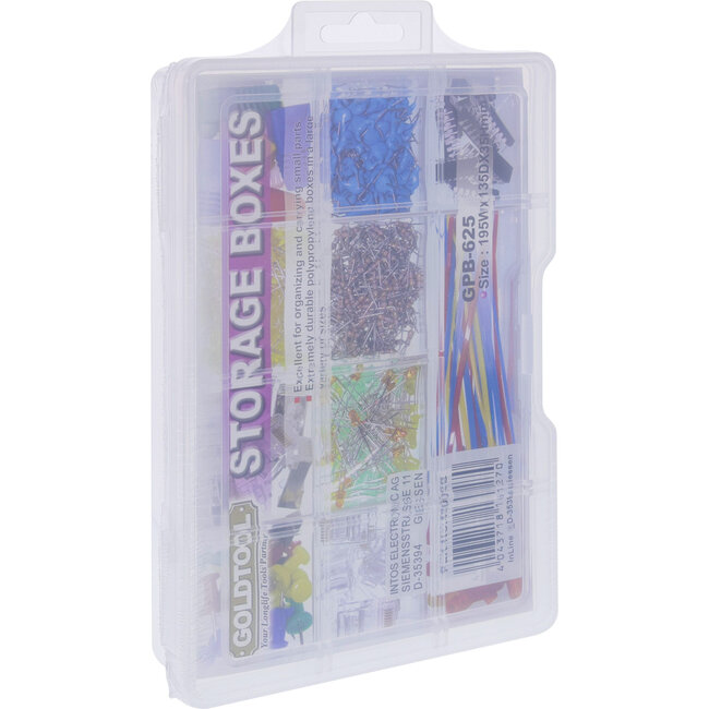 InLine® Opbergdoos kleine onderdelen, 11 vakjes, afmetingen: 194x130x35mm,