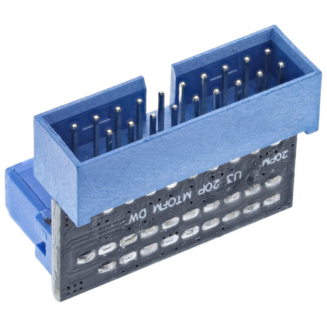 InLine® USB 3.0-adapter intern, male / female, onderaan haaks