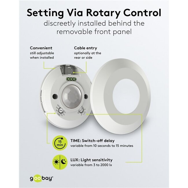 Goobay Motion Detector Slim, white