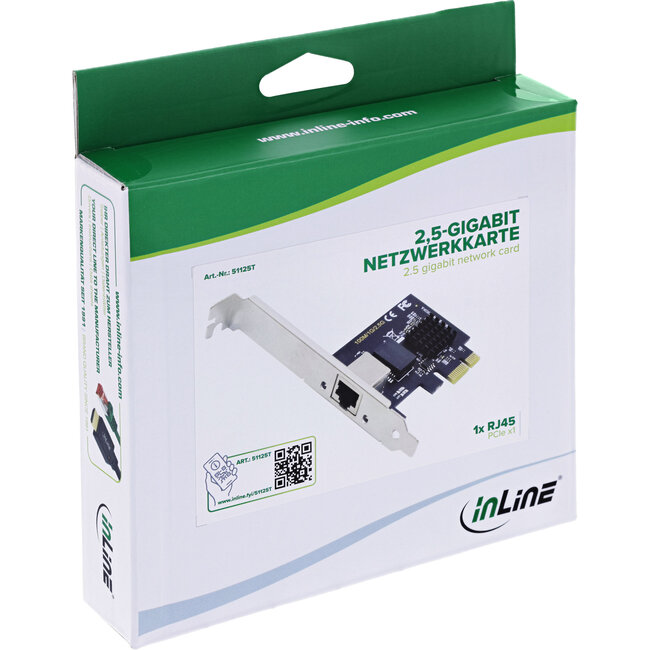 InLine® 2,5-gigabit netwerkkaart, 1x RJ45 2,5 Gb/s, PCIe x1