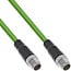 InLine® Industriële netwerkkabel, M12 8-pin X-gecodeerd St./St. Cat.6A PUR, 15m