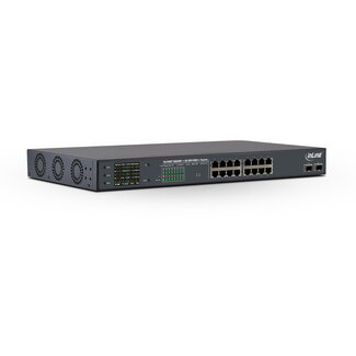 InLine® InLine® PoE++ Gigabit netwerkswitch 16 poorten, 1Gb/s, 2xSFP,19"1U(incl. beugel)