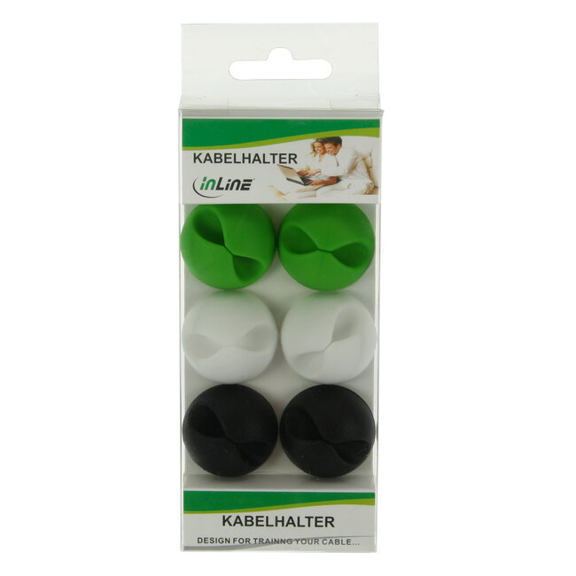 InLine® Kabel Rubber Clip 6stk