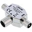 InLine® Antenne T-Verteiler voor TV, 1x Koax Female an 2x Koax Male
