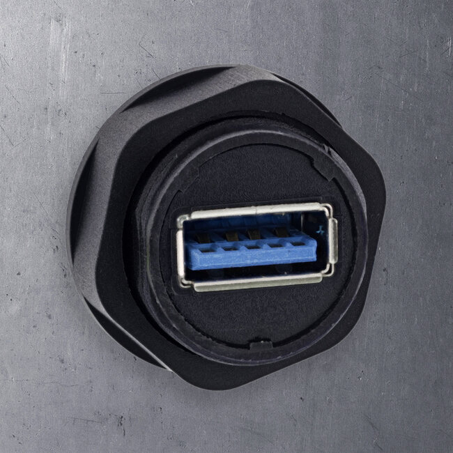 InLine® USB-A koppelaar, IP68, afgeschermd, bus naar stekker, 50cm