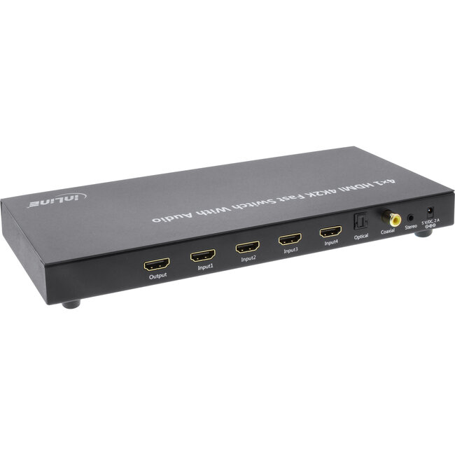 InLine® HDMI 4K2K switch, 4-weg, met audio