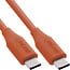 InLine® USB 2.0-kabel, USB-C-snelladingskabel 100 W, Papaya/oranje 0,5m