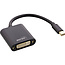 InLine® Mini DisplayPort naar DVI adapter Aluminium, zwart, 0,15 m