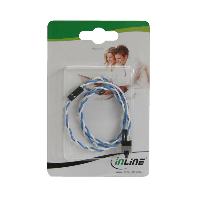 InLine® Rest drukknop, met kabel, 30cm