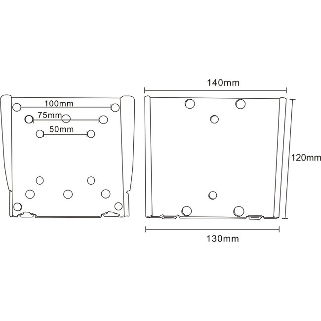 InLine® Muurbeugel voor beeldschermen, VESA 50x50-100x100, 13-27 inch, zwart