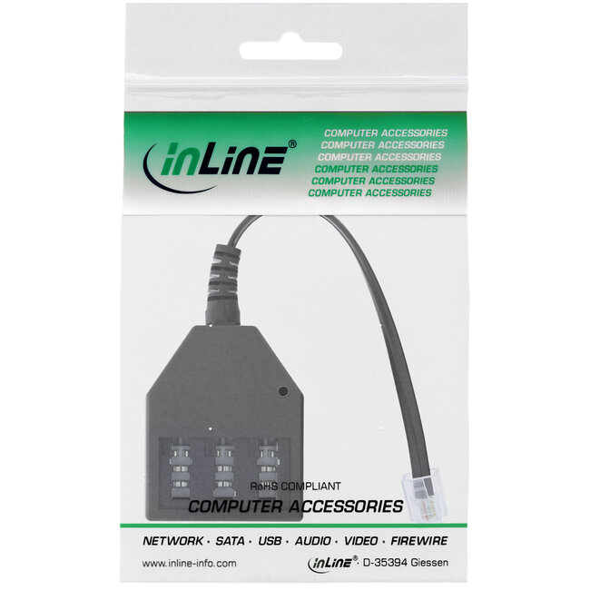 InLine® TAE adapterkabel, RJ11 (6P4C) male naar TAE NFN female
