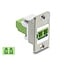 Delock Panel Mount LC Duplex female to LC Duplex female silver / limegreen / white