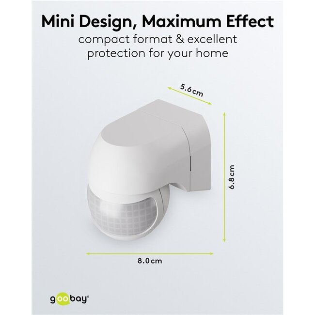 Goobay Motion Detector, tiltable/swivelling, white