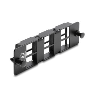DeLOCK Delock Adapter Panel for Keystone Modules 6 port black