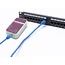 Delock 19″ 1U Patch Panel 24 port Cat.6 with LED and strain relief rail unshielded black