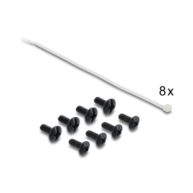 Delock 19″ 1U Patch Panel 24 port Cat.6 with LED and strain relief rail unshielded black