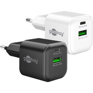 Goobay Goobay 20 W USB-C PD GaN Dual Fast Charger black