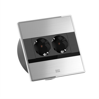 Bachmann BACHMANN SENSE Edelstahl-Optik 2xCEE7/3, L=2,0m AEH