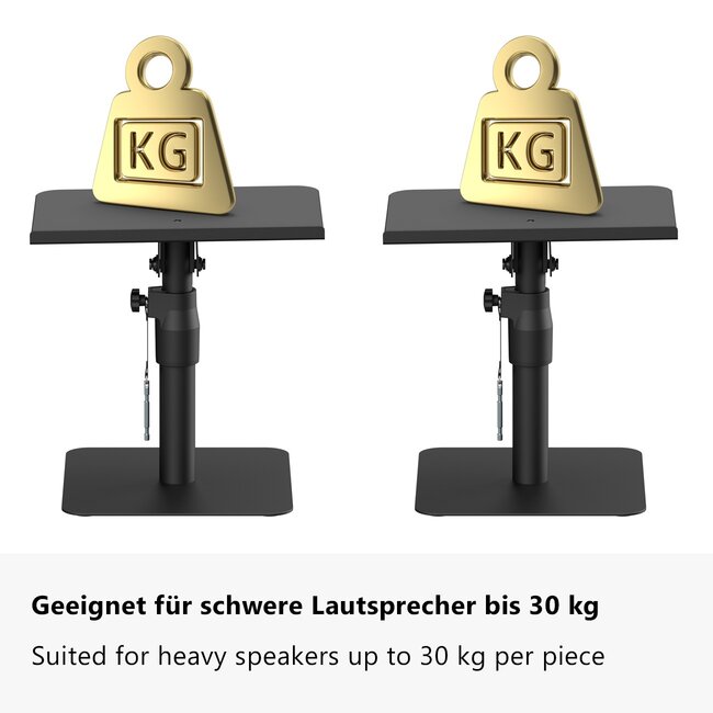 My Wall luidspreker bureaustandaard set | 30 x 23 cm | tot 30 kg | zwart