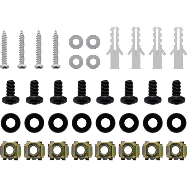 Muurbeugel voor 10 inch componenten | 7,6 cm diep | max. 10 kg | 2U | zwart