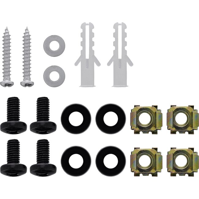 Muurbeugel voor 10 inch componenten | 15,2 cm diep | max. 10 kg | 1U | zwart