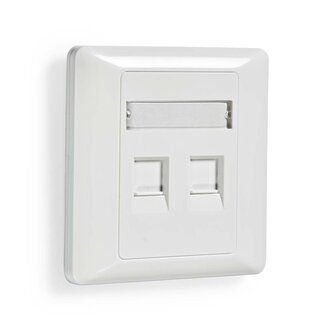 Nedis Nedis wandcontactdoos | voor 2 Keystone modules | 0° opening | wit