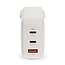 Nedis USB lader | 2x USB-C PD en 1x USB-A QC | GaN | 100W | wit