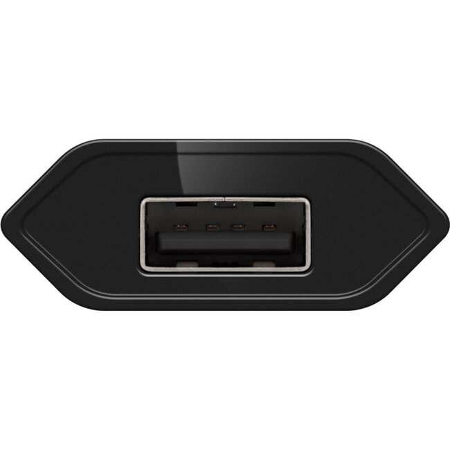 Goobay platte USB lader | 5W | incl. Lightning kabel | zwart | 1 meter