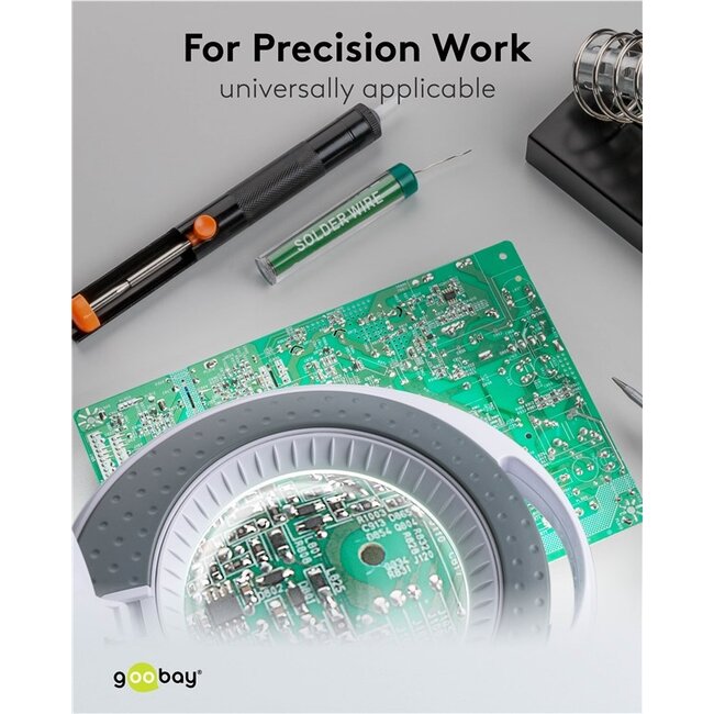 Goobay LED loeplamp | 450 lm (dimbaar) | 6W | bureaustandaard | wit