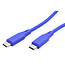 ROLINE USB 2.0-kabel, type C-C, M/M , Silicone, 60W, blauw, 1 m