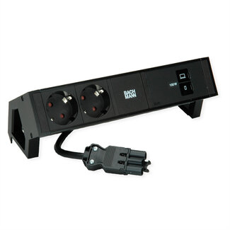 Bachmann BACHMANN DESK2 2x CEE7/3, USB-C, USB-Charger 100W, GST18 0,2m