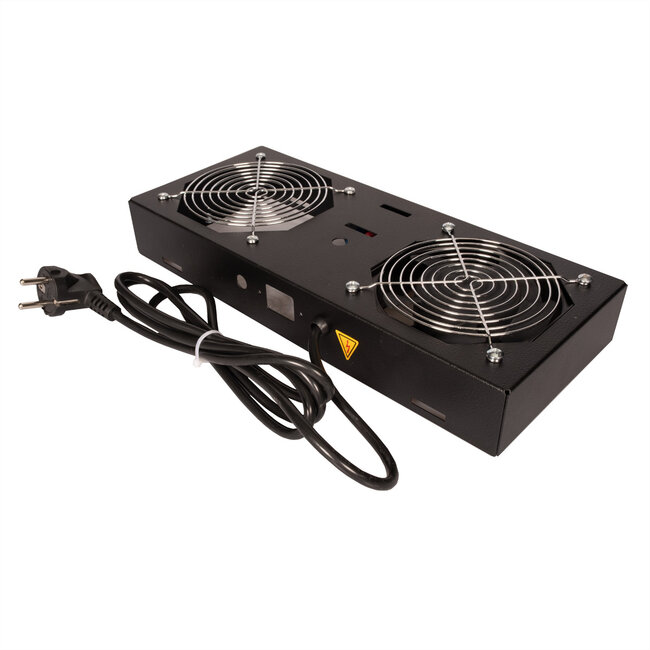 ROLINE ventilatoreenheid met 1 ventilator, voor 19 inch wandbehuizing zwart