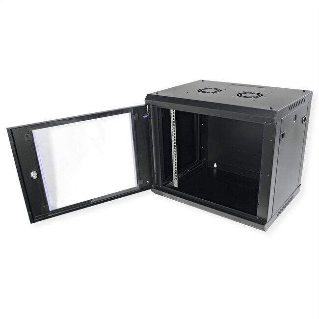 VALUE 19 inch wandbehuizing 9HE, 600x450 mm zwart, bouwpakket