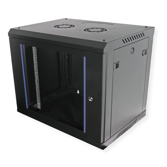 VALUE 19 inch wandbehuizing 9HE, 600x450 mm zwart, bouwpakket