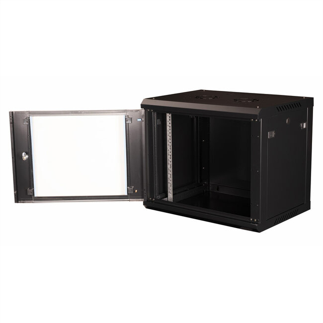 VALUE 19 inch wandbehuizing 9HE, 600x450 mm zwart, bouwpakket