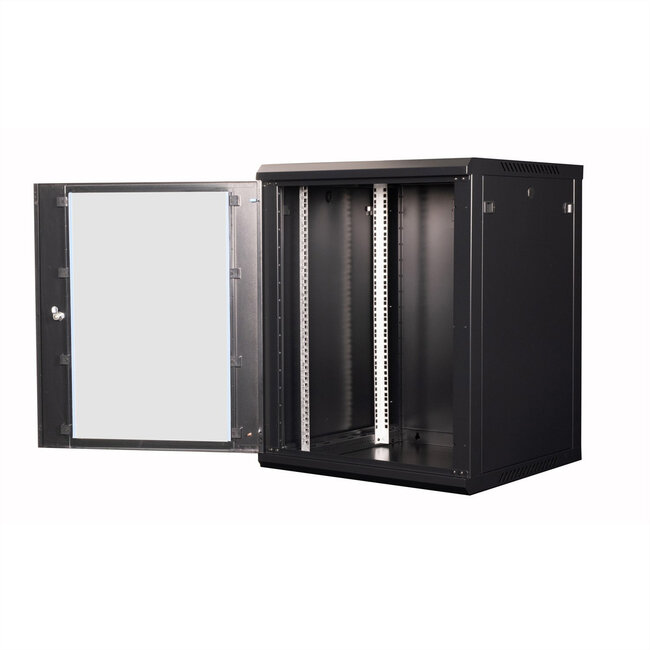 VALUE 19 inch wandbehuizing 15HE, 600x600 mm zwart, bouwpakket