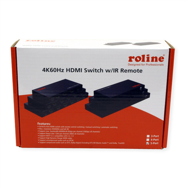 ROLINE 4K HDMI Switch, 5-voudig