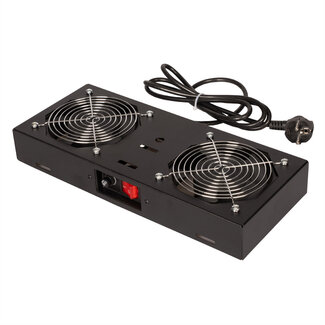 Roline ROLINE ventilatorunit met 2 ventilatoren, voor 19 inch wandbehuizing zwart