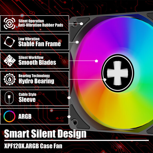 XILENCE Performance X XF083, 120 mm ARGB LED-ventilator